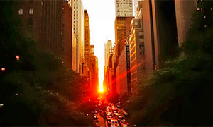 Manhattanhenge 2017: el sol alineándose con Manhattan